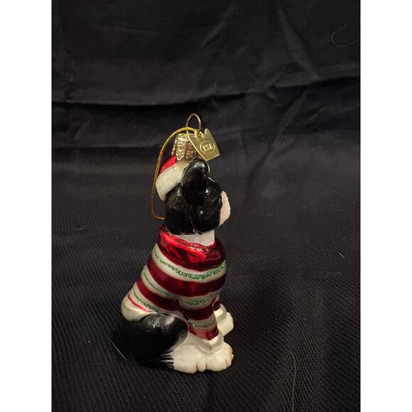 Kurt Adler Boston Terrier Christmas Tree Glass Ornament Dogs Puppies Santa - Picture 4 of 7